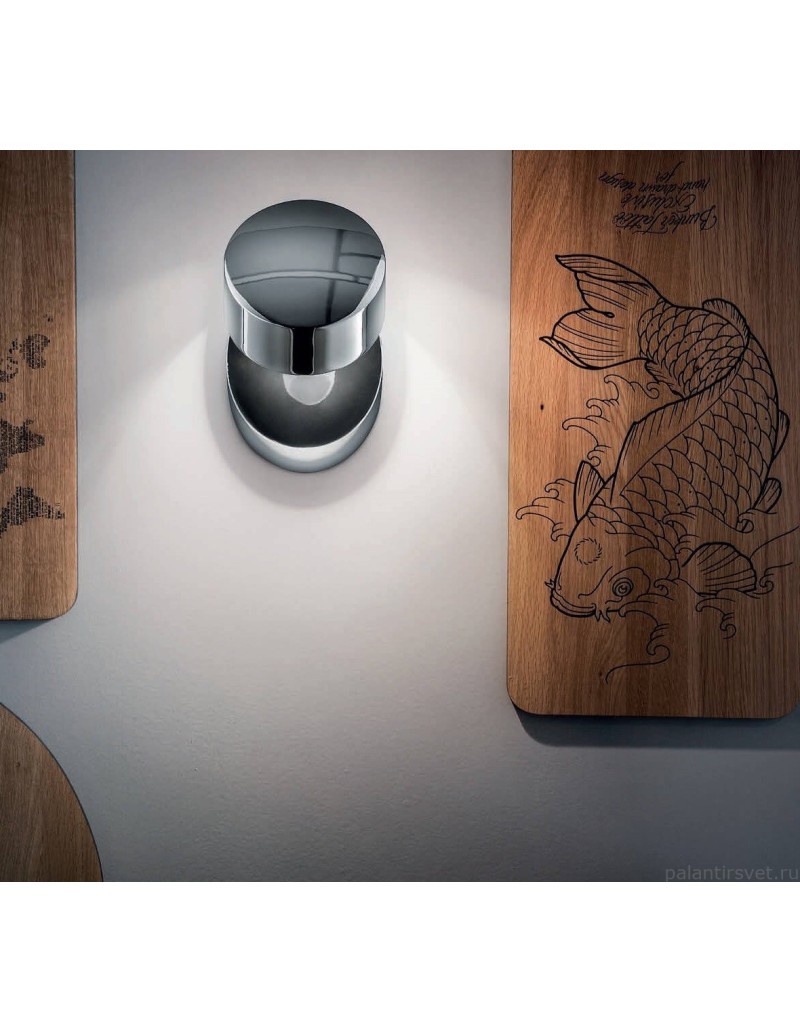 Applique LED Pin-Up a conchiglia orientabile in cromo, 9 W 3000 K | Lodes -LODES - STUDIO ITALIA