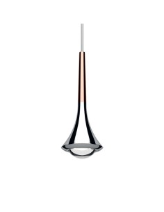 Lampada a sospensione LED Rain a goccia in cromo e oro rosa, 7 W 3000 K | Lodes -LODES - STUDIO ITALIA