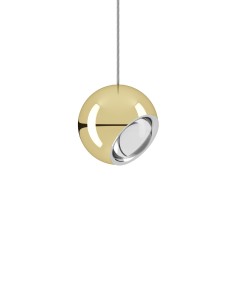 Lampada a sospensione LED Spider sfera in metallo oro lucido, base bianca, 7 W | Lodes -LODES - STUDIO ITALIA