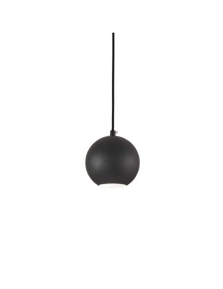 Lampada a sospensione Mr Jack sfera Ø 11 cm in metallo nero opaco, GU10 | Ideal Lux -IDEAL LUX