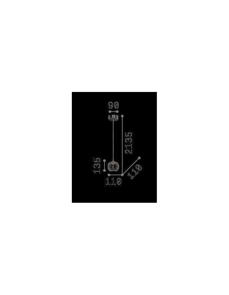 Lampada a sospensione Mr Jack sfera Ø 11 cm in metallo nero opaco, GU10 | Ideal Lux -IDEAL LUX
