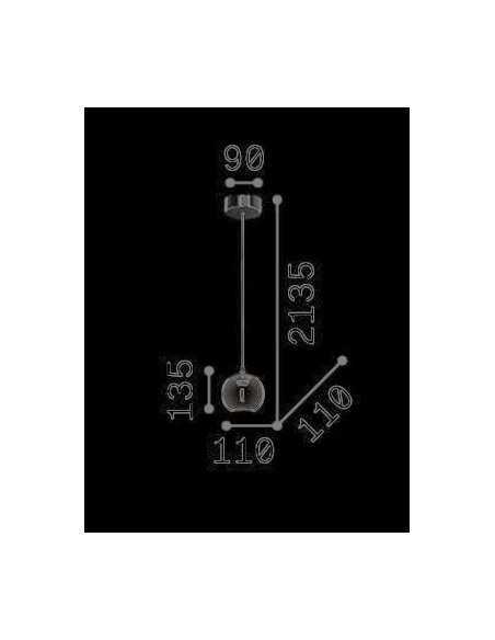 Lampada a sospensione Mr Jack sfera Ø 11 cm in metallo nero opaco, GU10 | Ideal Lux -IDEAL LUX