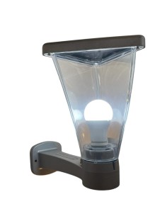 Lanterna da parete per esterno Telus triangolare con braccio, grigio, E27, IP44 | Arealite -AREALITE
