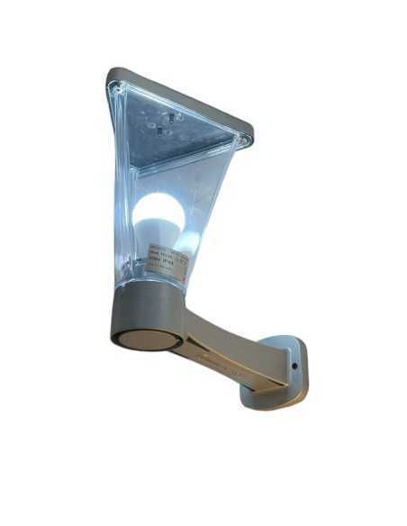 Lanterna da parete per esterno Telus triangolare con braccio, grigio, E27, IP44 | Arealite -AREALITE