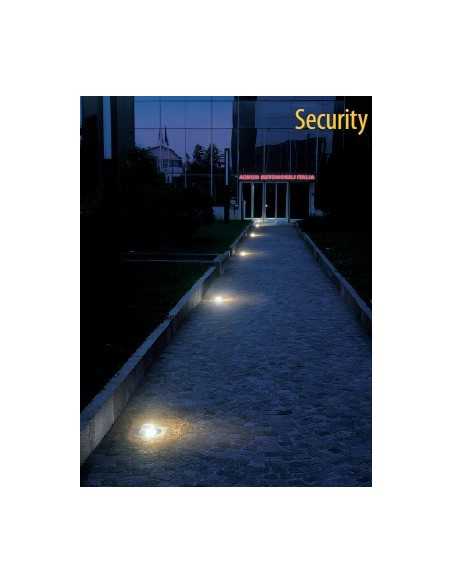 Faro da incasso calpestabile Security con anello in acciaio inox, E27, IP65 | Arealite -AREALITE