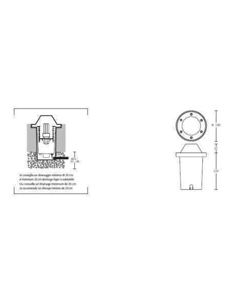 Faro da incasso calpestabile Security con anello in acciaio inox, E27, IP65 | Arealite -AREALITE