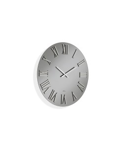 Orologio da parete Mira Ø 60 cm in vetro specchio fumé, numeri argento a rilievo | Abitarte -ABITARTE 2