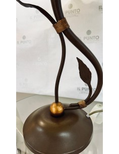 Lume classico 3 luci in ottone e oro con paralume in vetro scavo Ø 50, E27 | Falb -FALB 2