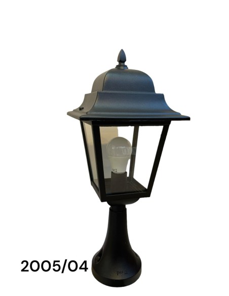 Mini palo da giardino Nano H 54 cm con lanterna in alluminio nero, E27 | Nobile -NOBILE