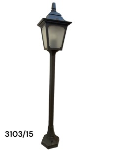 Mini palo da giardino Nano H 95 cm con lanterna in alluminio nero-verde, E27 | Nobile -NOBILE