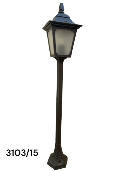 Mini palo da giardino Nano H 95 cm con lanterna in alluminio nero-verde, E27 | Nobile -NOBILE