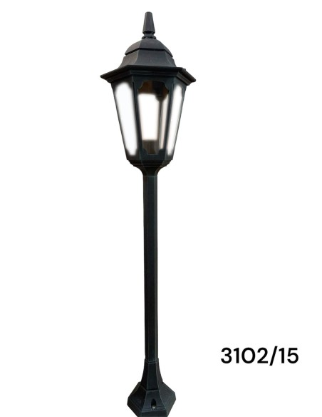 Mini palo da giardino Nano H 100 cm con lanterna in alluminio nero-verde, E27 | Nobile -NOBILE