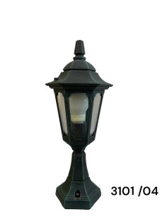 Mini palo da giardino Nano H 45 cm con lanterna in alluminio nero-verde, E27 | Nobile -NOBILE