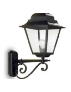 Lanterna da parete per esterno 28,5 cm in alluminio nero, vetri trasparenti, E27 | Nobile -NOBILE
