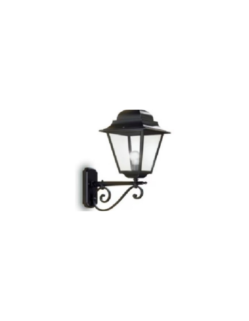 Lanterna da parete per esterno 28,5 cm in alluminio nero, vetri trasparenti, E27 | Nobile -NOBILE
