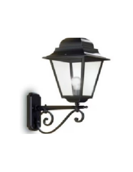 Lanterna da parete per esterno 28,5 cm in alluminio nero, vetri trasparenti, E27 | Nobile -NOBILE