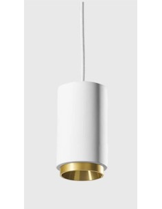 Sospensione T406 in gesso bianco con 4 anelli intercambiabili, GU10 | Sforzin Miloox -SFORZIN - MILOOX