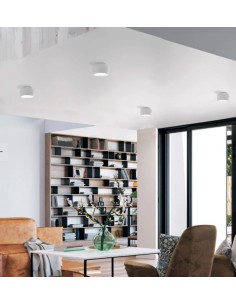 Plafoniera tonda Ø 11 cm in gesso bianco verniciabile, GX53 | Sforzin -SFORZIN - MILOOX