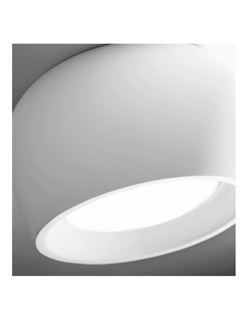 Plafoniera tonda Ø 11 cm in gesso bianco verniciabile, GX53 | Sforzin -SFORZIN - MILOOX