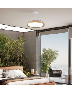 Plafoniera con ventilatore Mistral LED 50 W CCT e pale a scomparsa, Ø 106 cm | Mantra -MANTRA