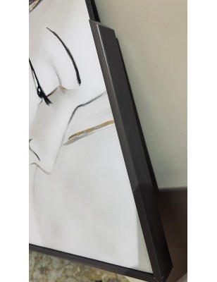 Capoletto a rombo Sacra Famiglia con cornice tortora, 85x58 cm | Artidea -ARTIDEA 2