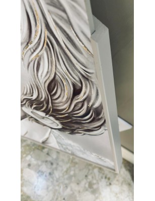 Capoletto a rombo Sacra Famiglia con cornice sabbia, 85x58 cm | Artidea -ARTIDEA 2