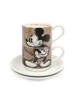 Set 2 tazzine da caffè impilabili Disney In The City Parigi in porcellana | Egan -EGAN
