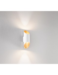 Applique Simplie in alluminio bianco e oro, 26 cm, G9 | Affralux -AFFRALUX