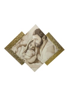 Capoletto Altair stampa su tela con cornice in legno oro, 80x110 cm | Abitarte -ABITARTE