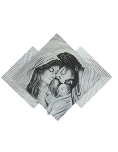 Capoletto Andromeda stampa su tela con cornice in legno argento, 80x110 cm | Abitarte -ABITARTE