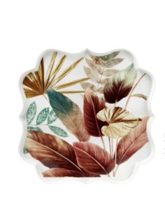 Malika vassoio quadrato in new bone china 30x30 cm | Fade -FADE
