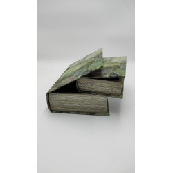 Set 2 libri contenitore in cartonato resinato, decoro Fiori di Loto | Innova Living -INNOVA LIVING 2