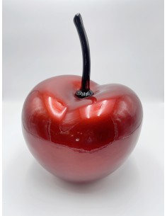 Statua Ciliegia rossa grande in ceramica lucida, 36 x 28 cm | Petite Fantasie -PETITE FANTASIE