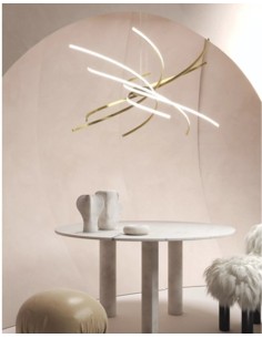 Lampada a sospensione LED Tornado Ø 80 cm oro, 69 W 4450 lm | Top Light -TOP LIGHT