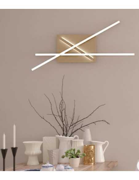 Plafoniera applique LED in alluminio oro forma irregolare 92x45 cm, 50 W CCT | Top Light -TOP LIGHT