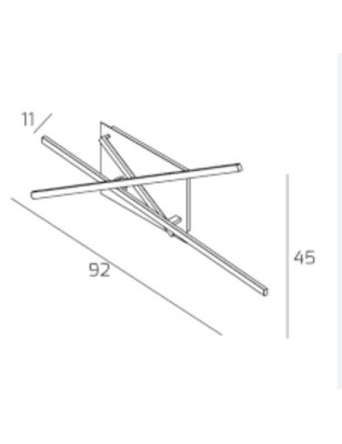Plafoniera applique LED in alluminio oro forma irregolare 92x45 cm, 50 W CCT | Top Light -TOP LIGHT 2