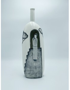 Vaso scultura Attesa in ceramica realizzata a mano, H 46 cm | Arte by Il Punto -ARTE by IL PUNTO