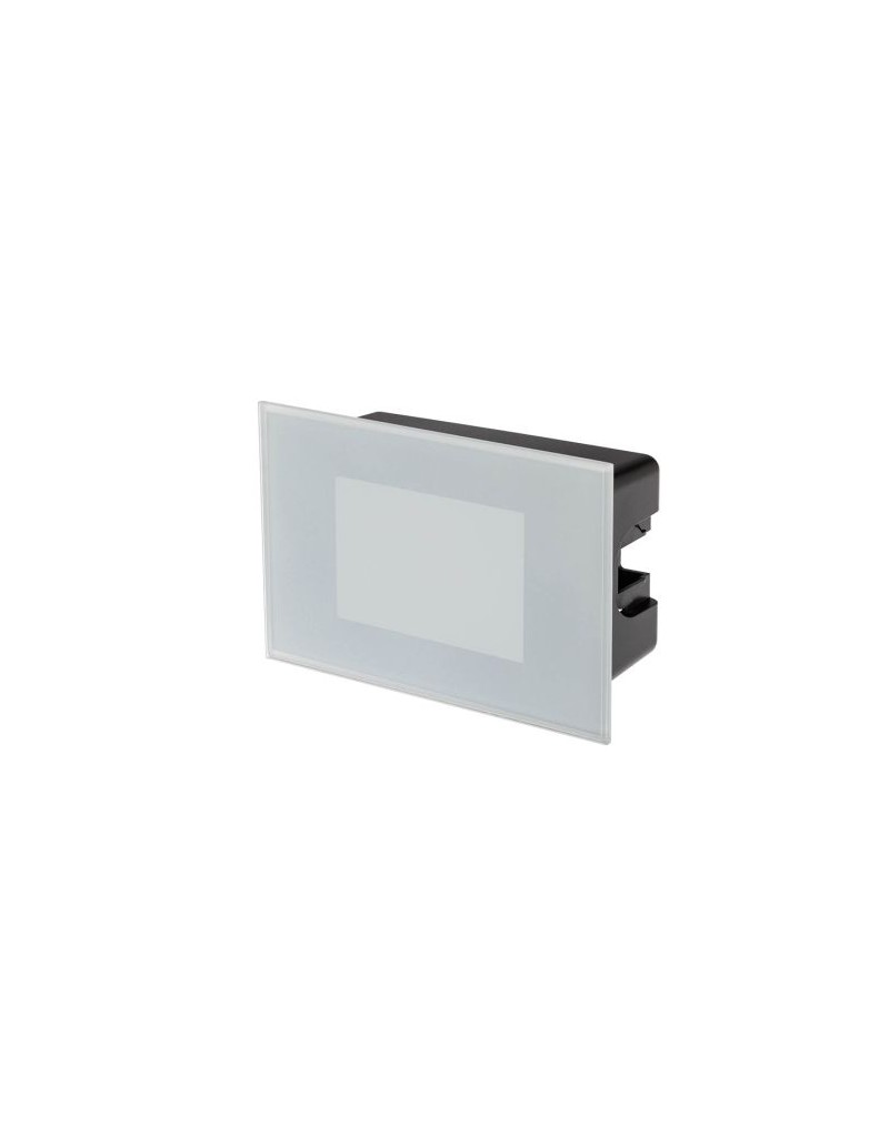 Segnapasso LED da incasso in vetro satinato bianco, 3 W 4000 K, interno ed esterno | Redo -REDO GROUP
