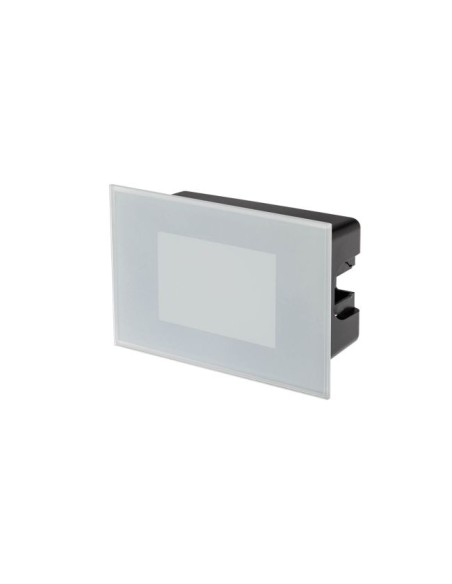 Segnapasso LED da incasso in vetro satinato bianco, 3 W 4000 K, interno ed esterno | Redo -REDO GROUP