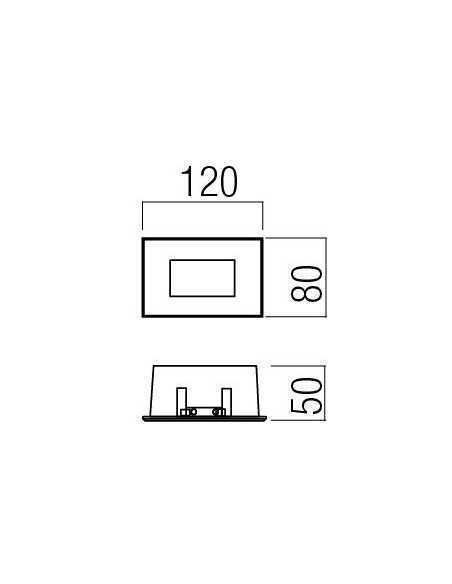 Segnapasso LED da incasso in vetro satinato bianco, 3 W 4000 K, interno ed esterno | Redo -REDO GROUP