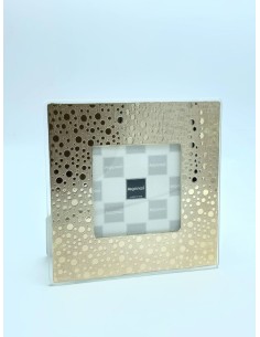 Bubble cornice in vetro e argento 999 oro rosa, foto 10x10 | Argenesi -ARGENESI