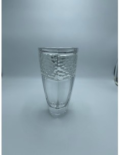 Vaso centrotavola in cristallo trasparente e argento 999, collezione Stone | Argenesi -ARGENESI