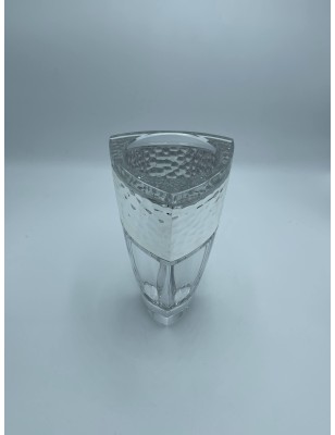 Vaso centrotavola in cristallo trasparente e argento 999, collezione Stone | Argenesi -ARGENESI 2