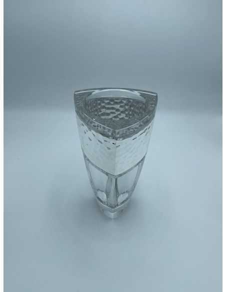 Vaso centrotavola in cristallo trasparente e argento 999, collezione Stone | Argenesi -ARGENESI