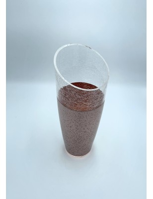 Vaso centrotavola in cristallo craquelé e argento 999 rame, collezione Stone | Argenesi -ARGENESI 2
