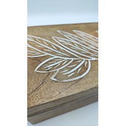 Scatola portagioie e svuotatasche in legno decorato, 25,5 x 18 x 10 cm | Innova Living -INNOVA LIVING 2