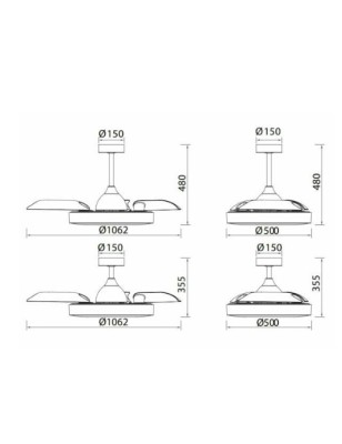 Ventilatore da soffitto Coin Fan con luce LED CCT dimmerabile, finitura legno | Mantra -MANTRA 2