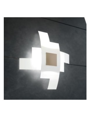 Plafoniera applique Tetris Color 95x95 cm bianco e sabbia, 4 luci E27 | Top Light -TOP LIGHT