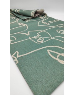 Runner Face Green in tessuto verde | Innova Living -INNOVA LIVING