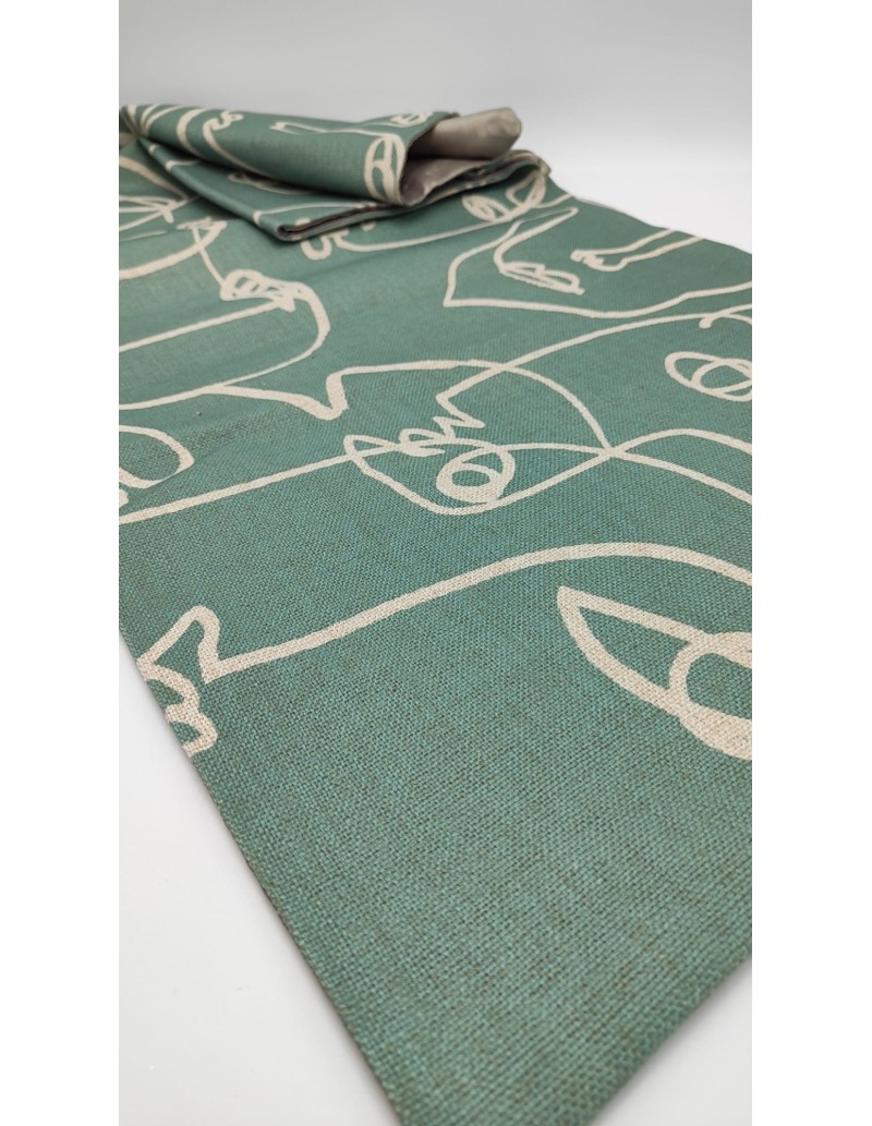Runner Face Green in tessuto verde | Innova Living -INNOVA LIVING